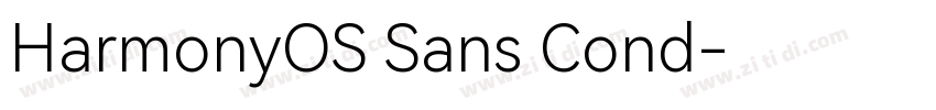 HarmonyOS Sans Cond字体转换